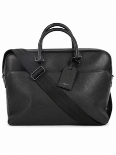 Louis Vuitton Logo Taiga Crossbody Duffle Bag Black