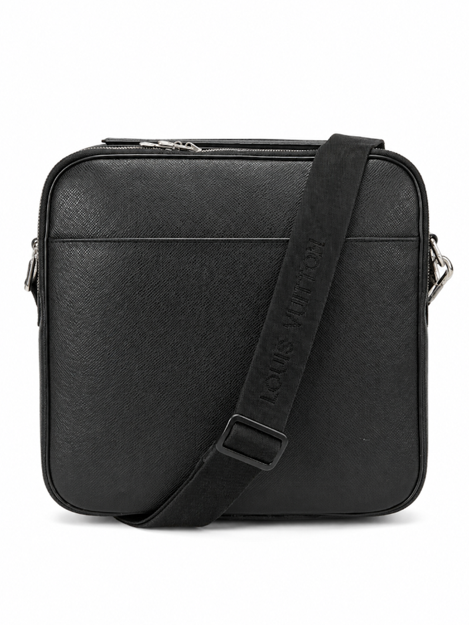 Louis Vuitton Taiga Crossbody Travel Weekender Bag Black