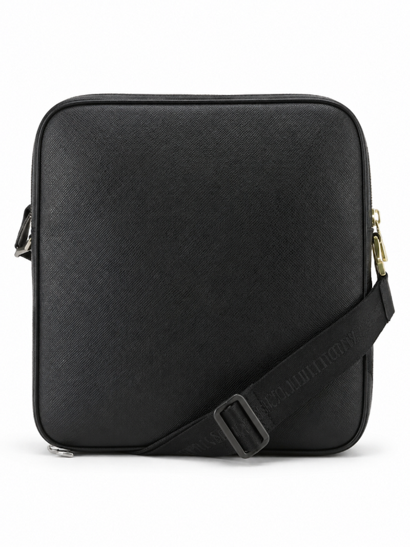 Louis Vuitton Taiga Crossbody Travel Weekender Bag Black