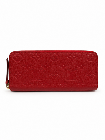 Louis Vuitton Monogram Zip Around Wallet Red