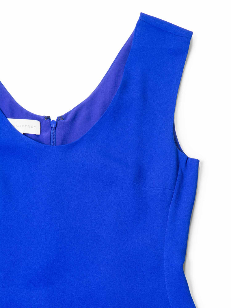 Stella McCartney Asymmetric Mini Dress Royal Blue-designer resale