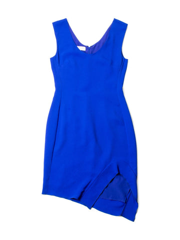Stella McCartney Asymmetric Mini Dress Royal Blue-designer resale
