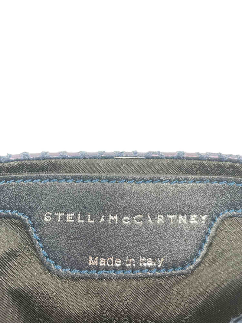 Stella McCartney Vegan Snakeskin Messenger Bag Blue-designer resale