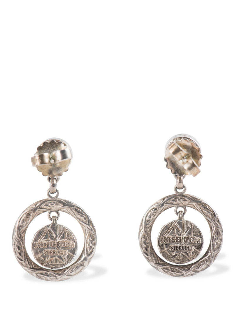 Stephen Dweck Sterling Silver Pearl Drop Earrings-designer resale