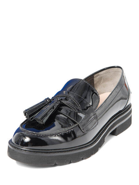 Stuart Weitzman Men’s Black Patent Tassel Penny Loafers Stuart Weitzman Adrina Black Patent Leather Tasseled Loafer  main image 3