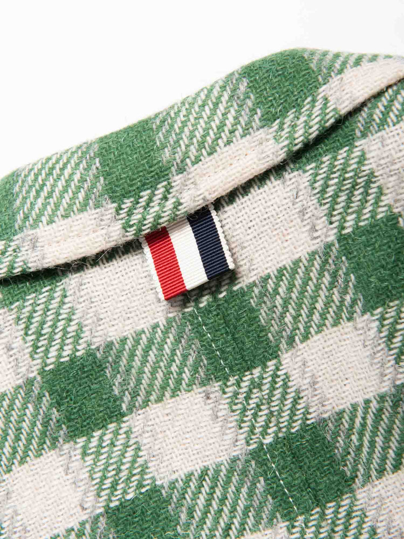 Thom Browne Wool Checkered Pocket Jacket Green-designer resale