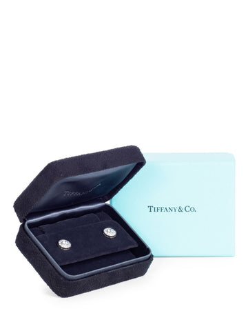Tiffany & Co. Platinum Circlet Diamond Stud Earrings-designer resale