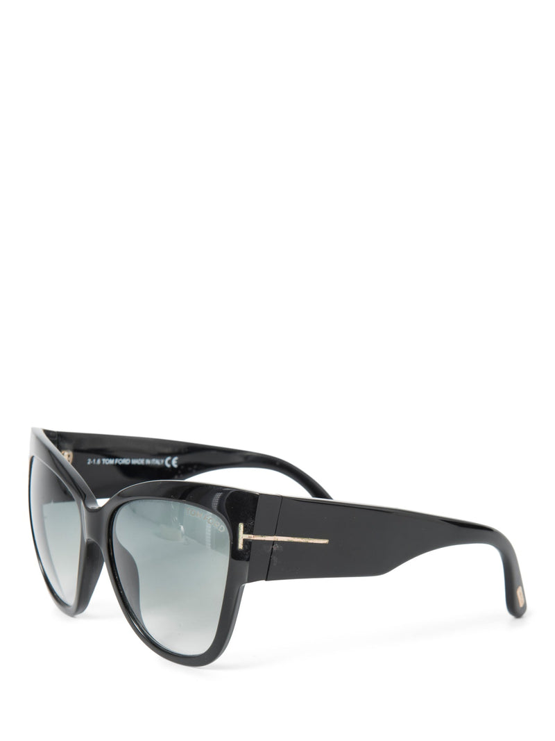 Tom Ford Logo Cat Eye Sunglasses Black-designer resale