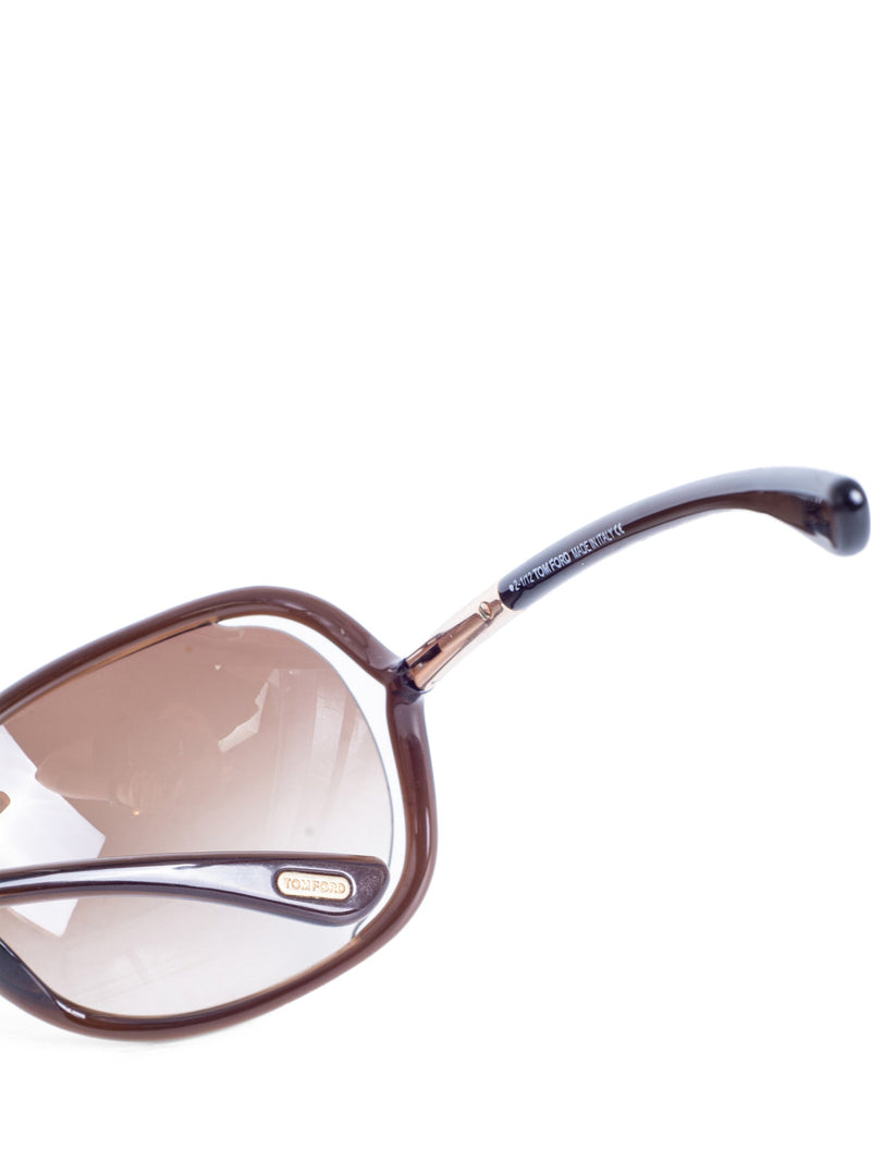Tom Ford Logo Raquel Gradient Sunglasses Brown-designer resale