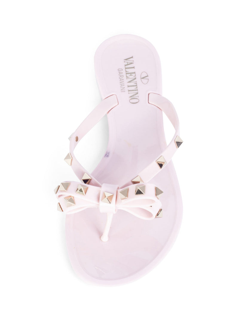 Valentino Rockstud Thong Sandals Blush Pink
