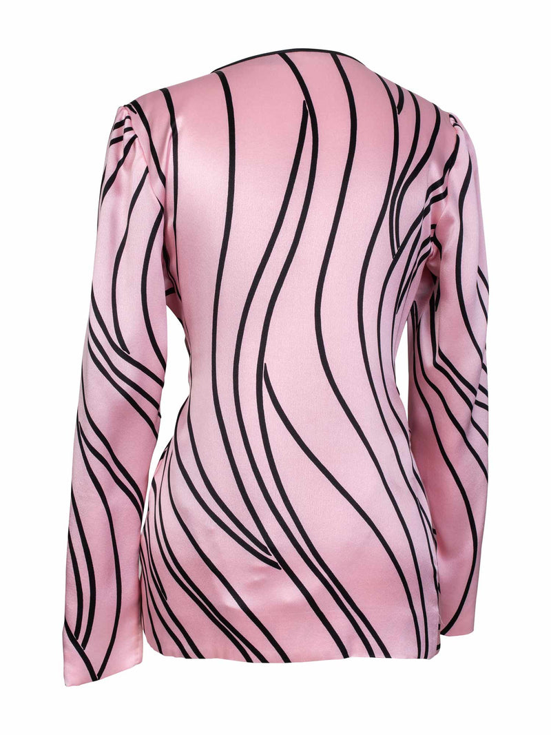 Valentino Silk Fitted Blouse Pink-designer resale