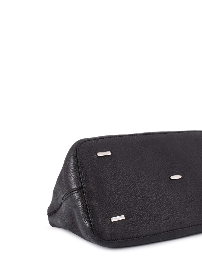 Vault First Edition Pebbled Leather Shopper Bag Black-designer resale