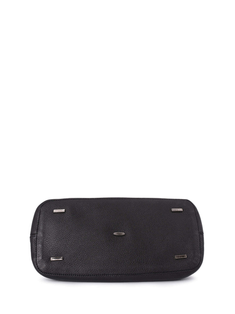 Vault First Edition Pebbled Leather Shopper Bag Black-designer resale