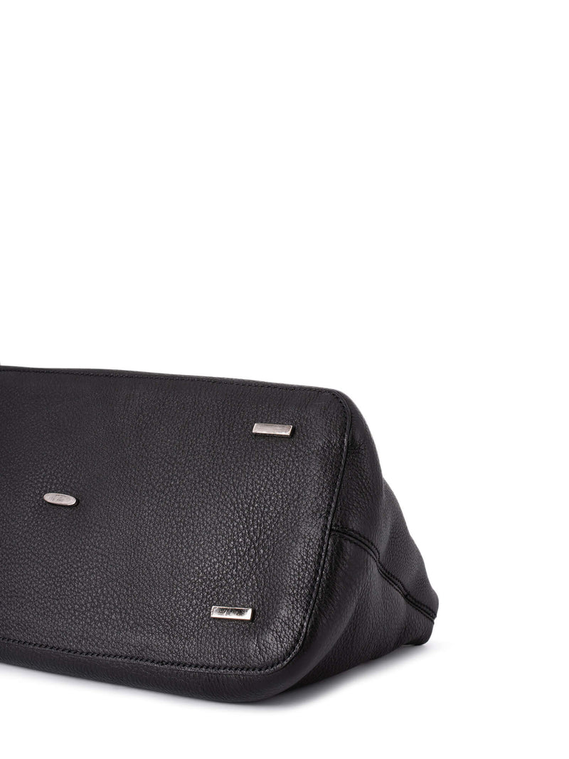 Vault First Edition Pebbled Leather Shopper Bag Black-designer resale