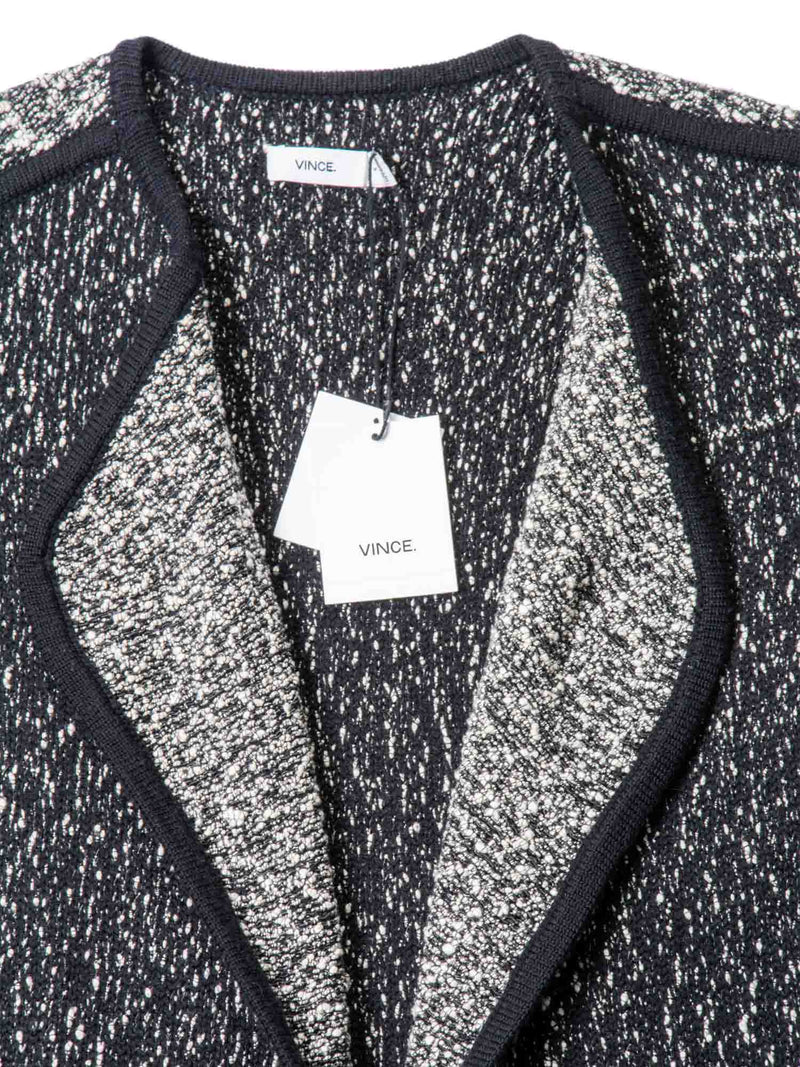 Vince Knitted Cardigan Black White-designer resale