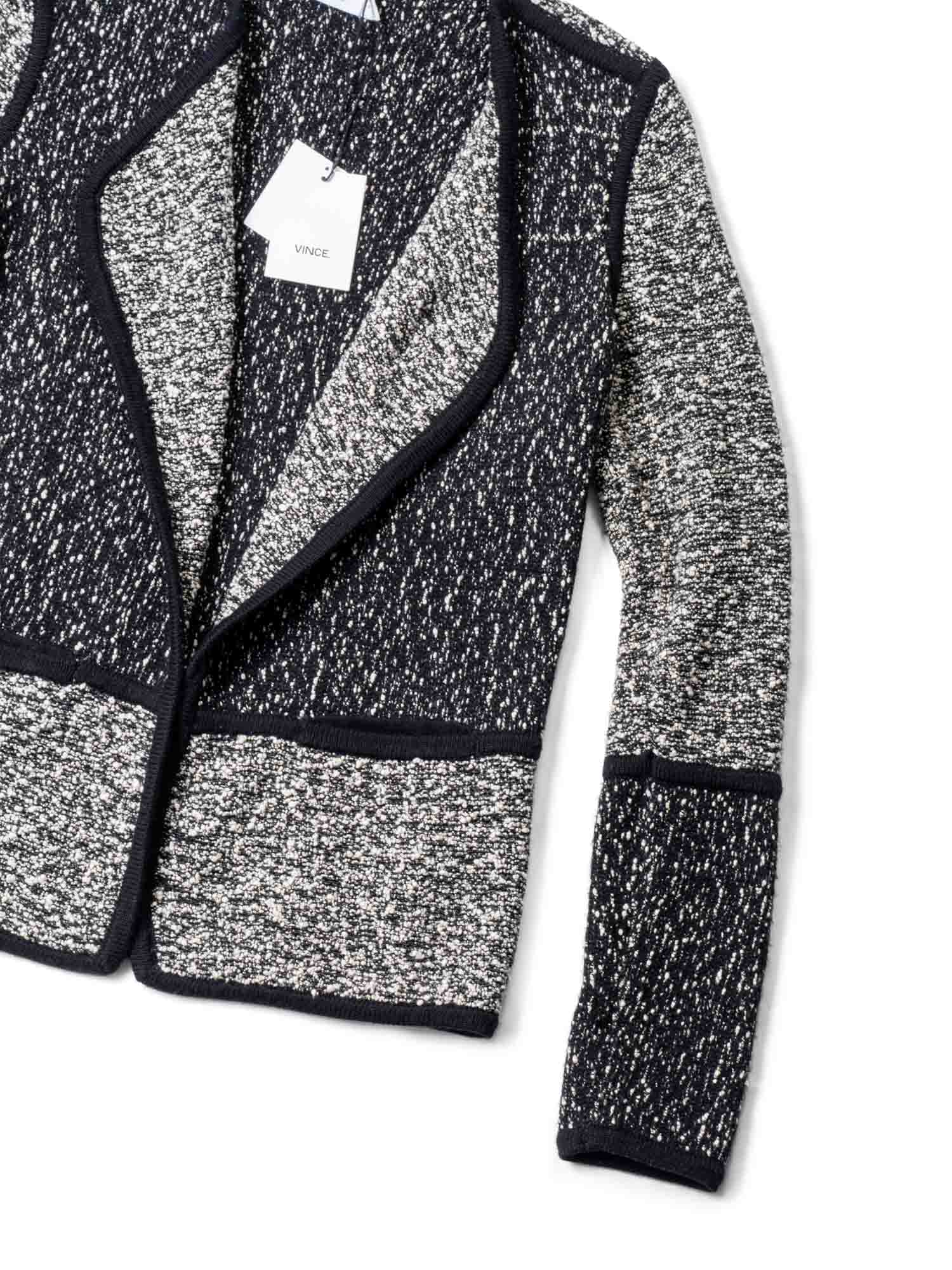 Knit Black & White Cardigan main image 1
