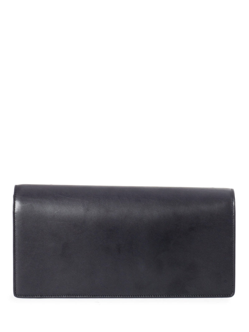 Yves Saint Laurent Leather Sac Betty Studded Clutch Black-designer resale