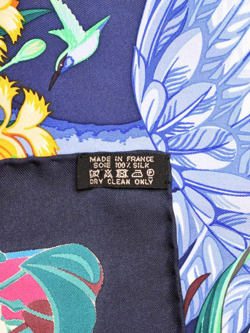 100 % Silk Flamingo Party Multicolor Scarf-designer resale