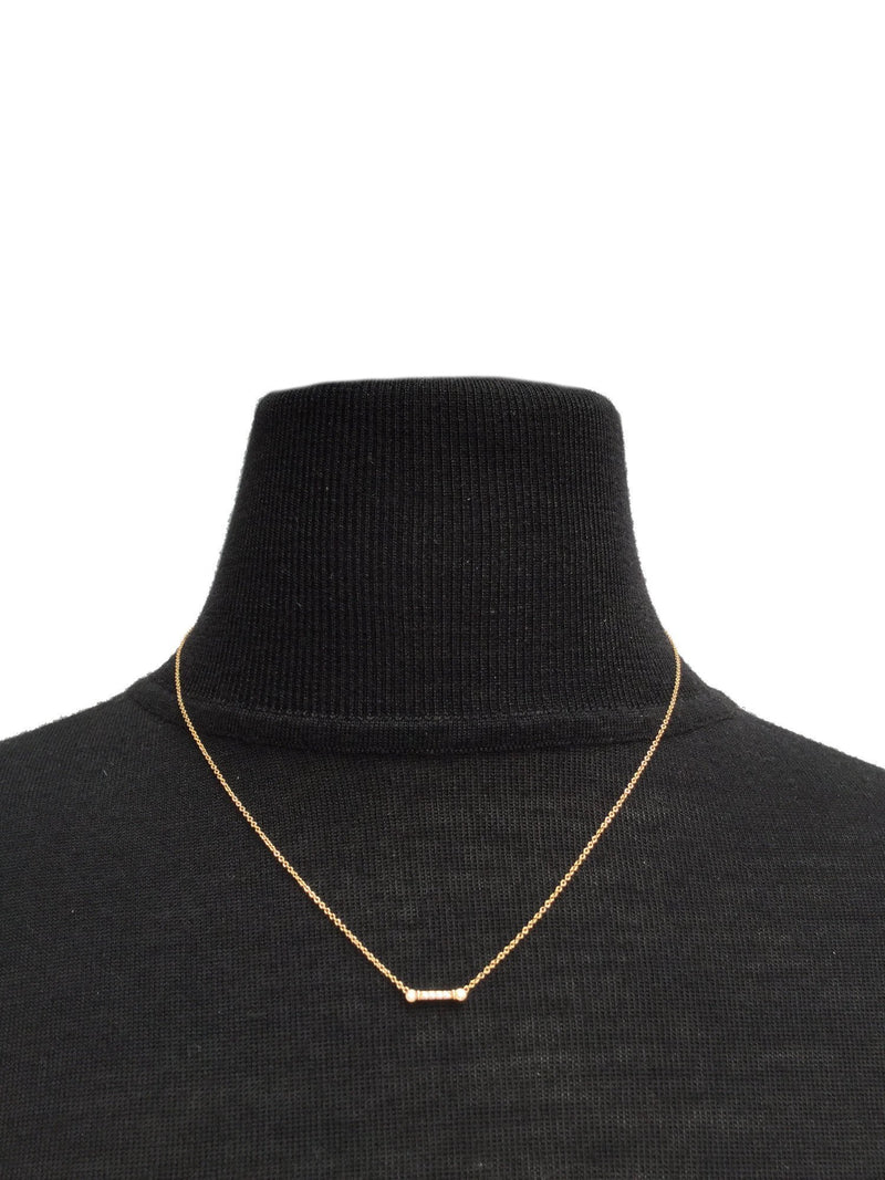 24K Yellow Gold Necklace with Diamonds-designer resale
