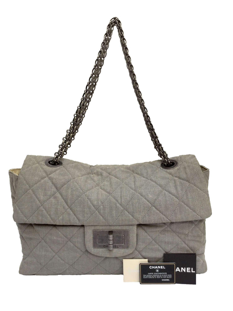 Chanel Ritz Shoulder Bag in Grey Washed Calfskin - SOLD