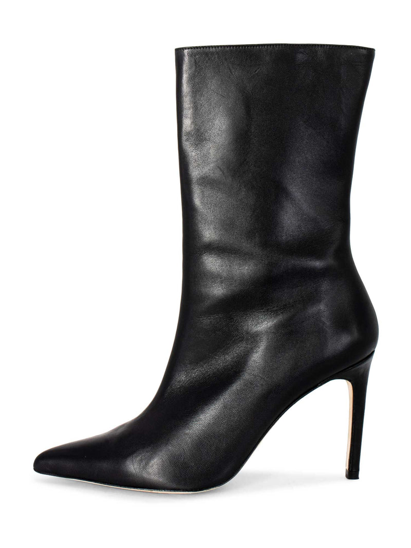Alexandre Birman Leather Pointy Toe Boots Black-designer resale
