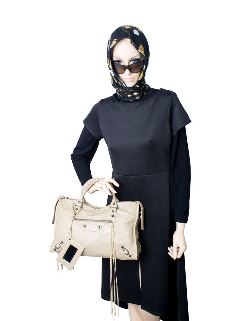 Balenciaga Agneau Classic Hardware City Bag Beige-designer resale