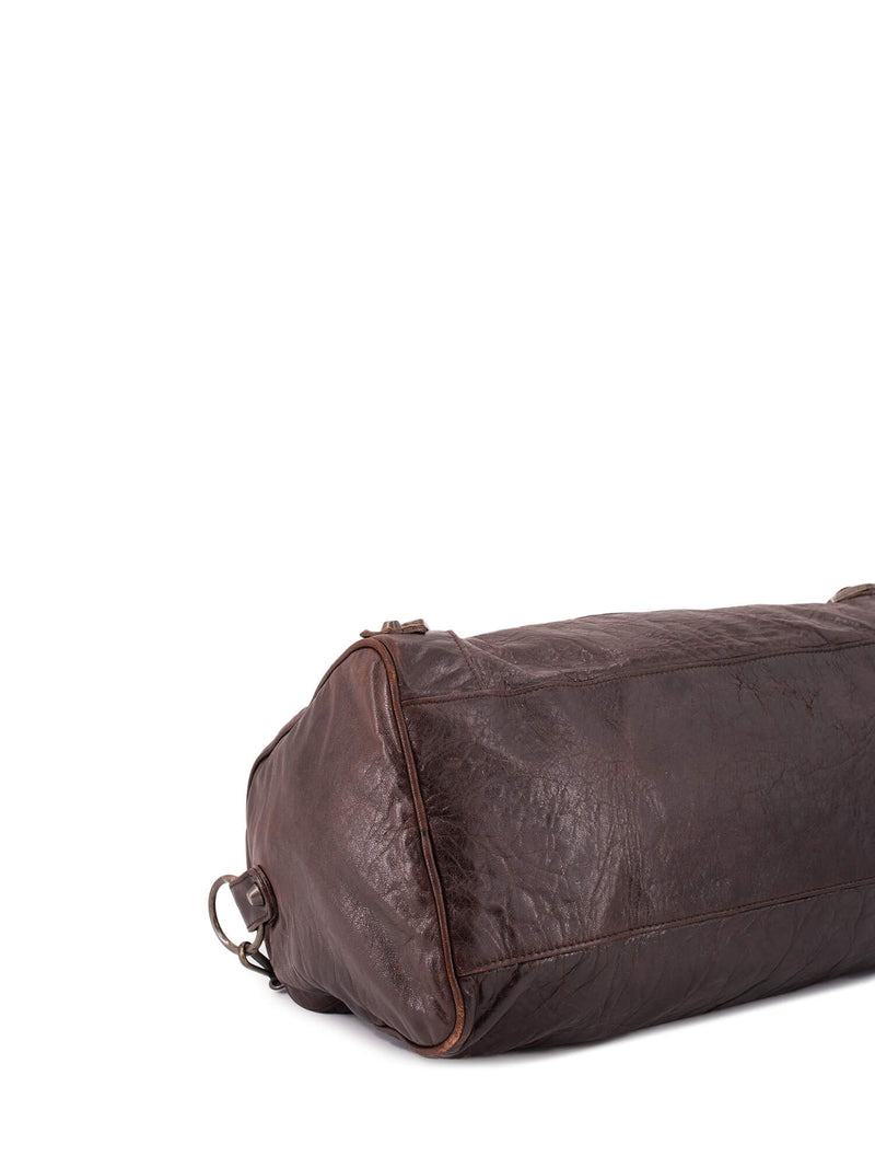 Balenciaga Leather City Bag Brown-designer resale