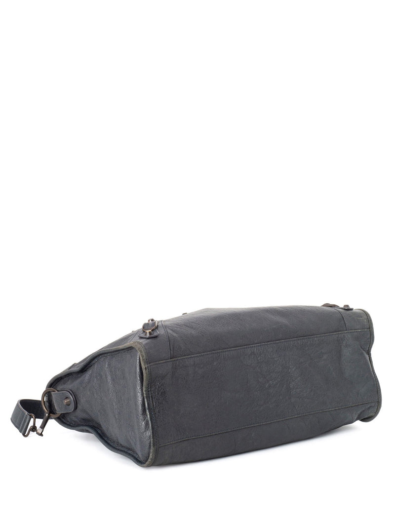 Balenciaga Leather Classic Hardware City Bag Grey-designer resale