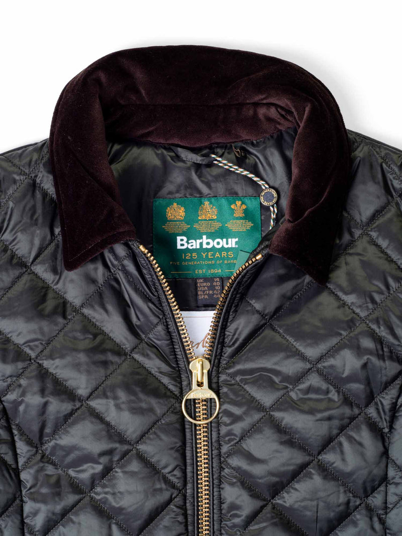 Barbour Icons Liddesdale Quilted Coat Green-designer resale
