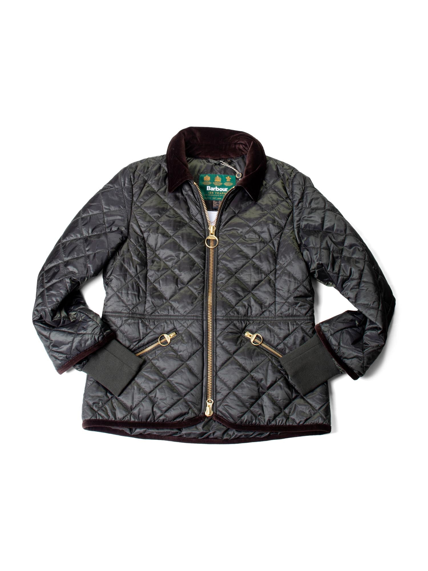 Barbour Icons Liddesdale Quilted Coat Green-designer resale