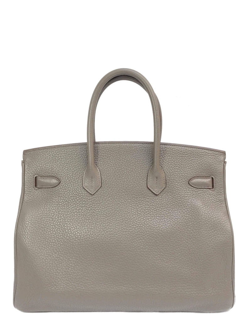 Birkin 35 Etoupe Togo Gold Hardware Bag-designer resale