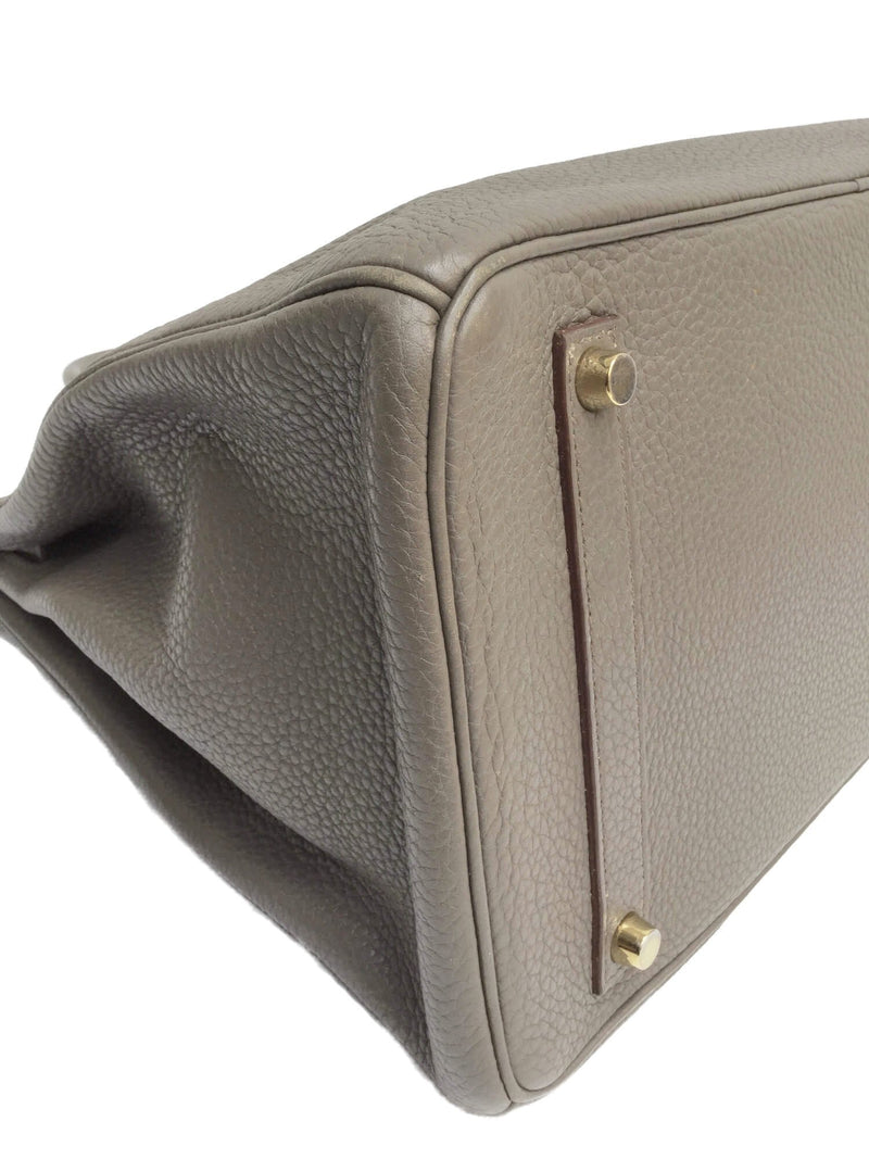 Birkin 35 Etoupe Togo Gold Hardware Bag-designer resale