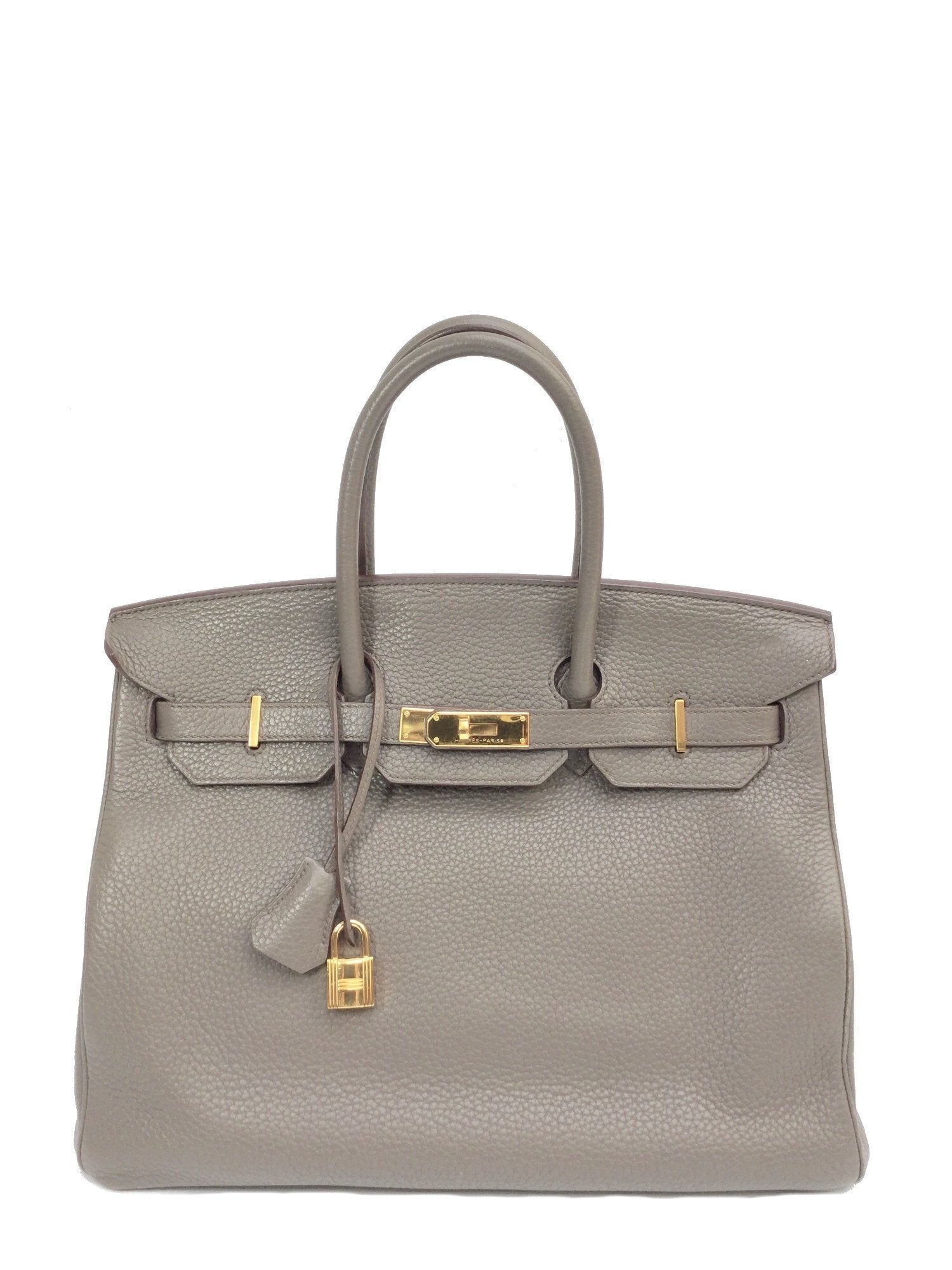 Birkin 35 Etoupe Togo Gold Hardware Bag-designer resale