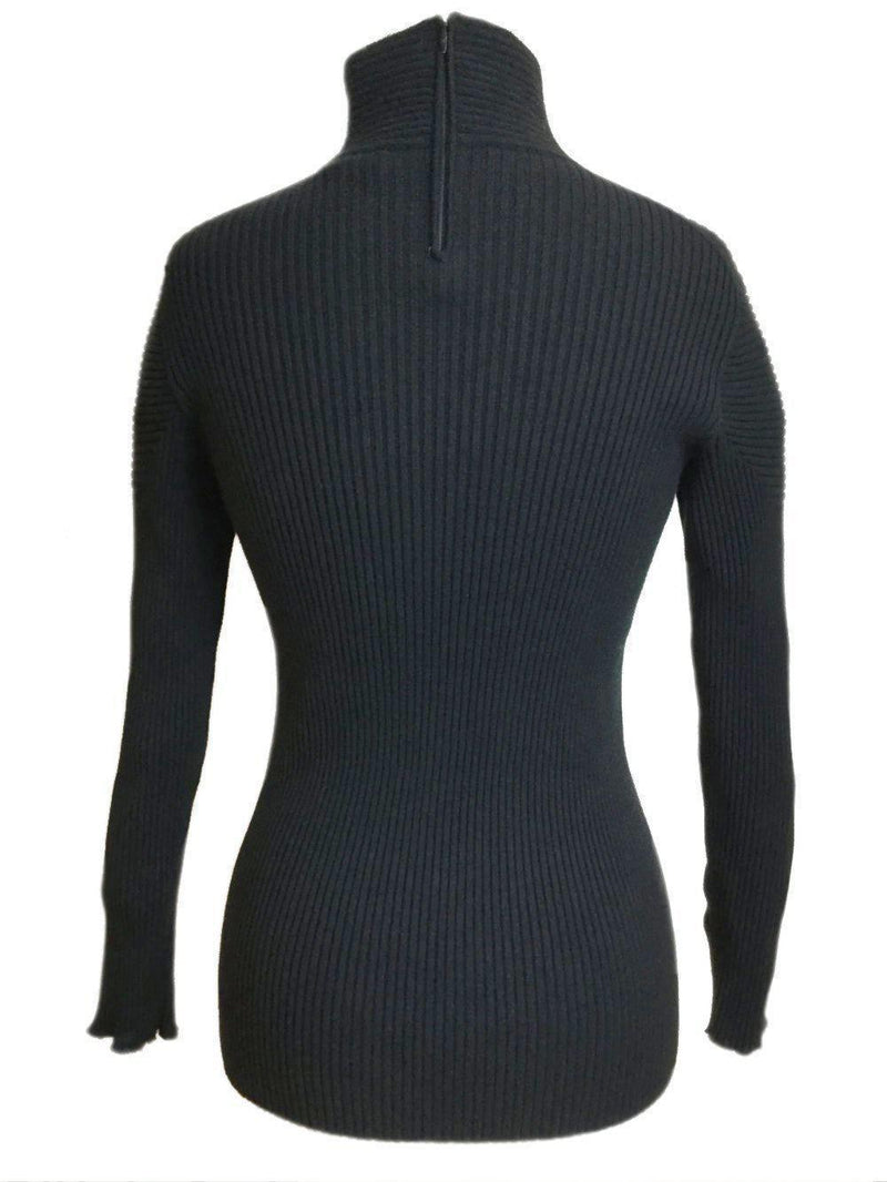 Black Knit Turtleneck Sweater-designer resale