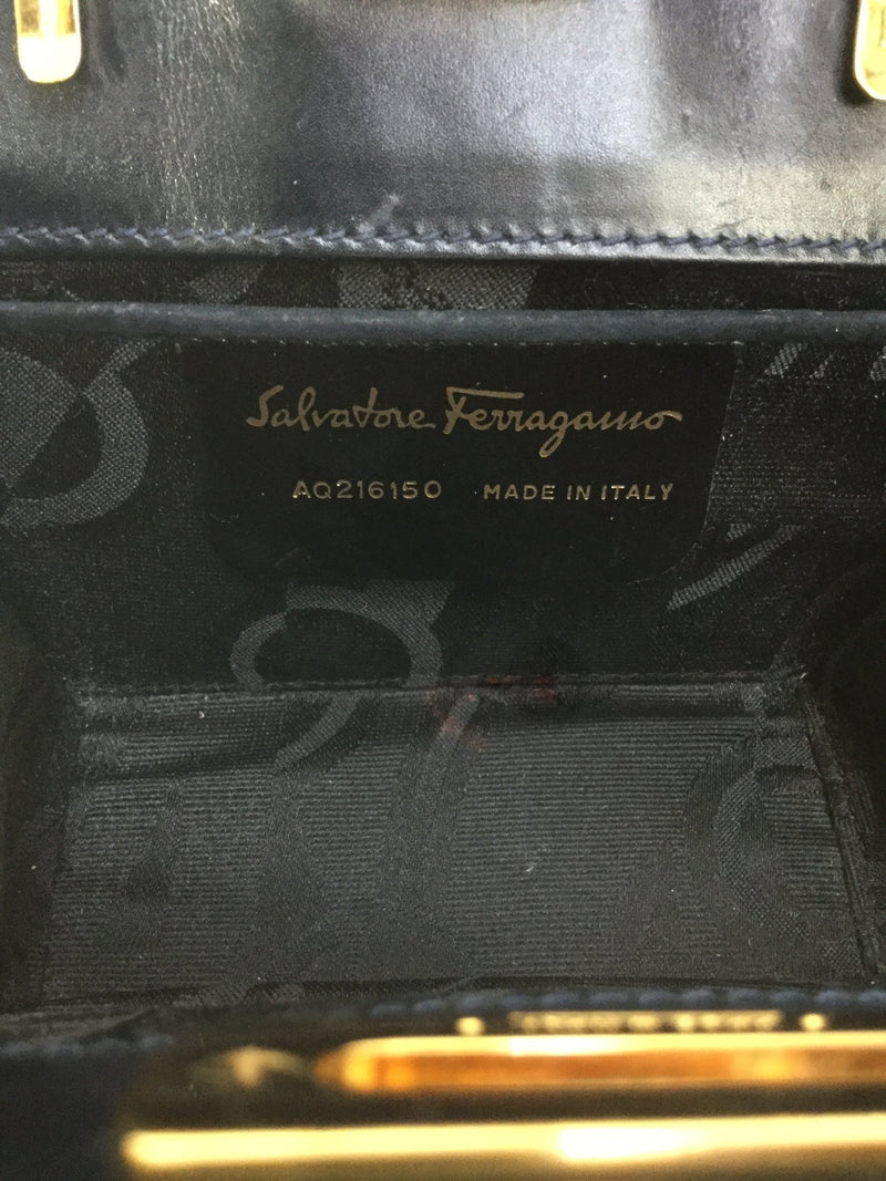 Black Suede Mini Messenger Bag Gold Chain-designer resale