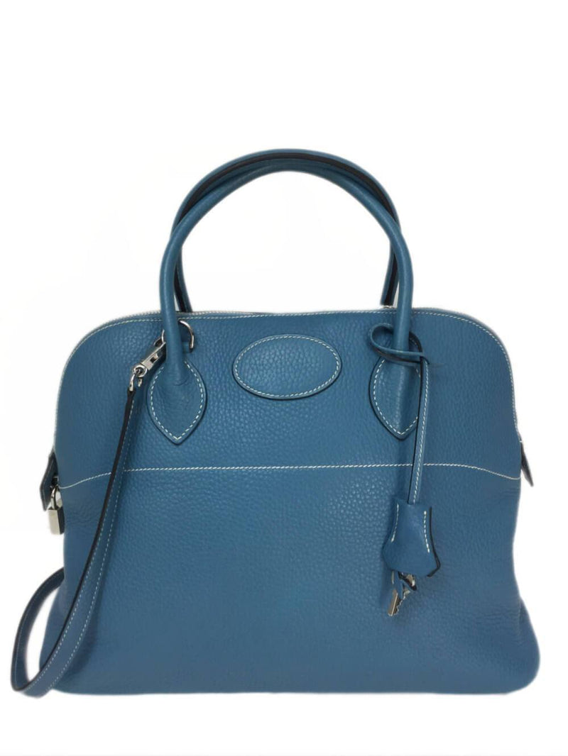Bolide 35 Blue Jean Clemence Bag Palladium Hardware-designer resale