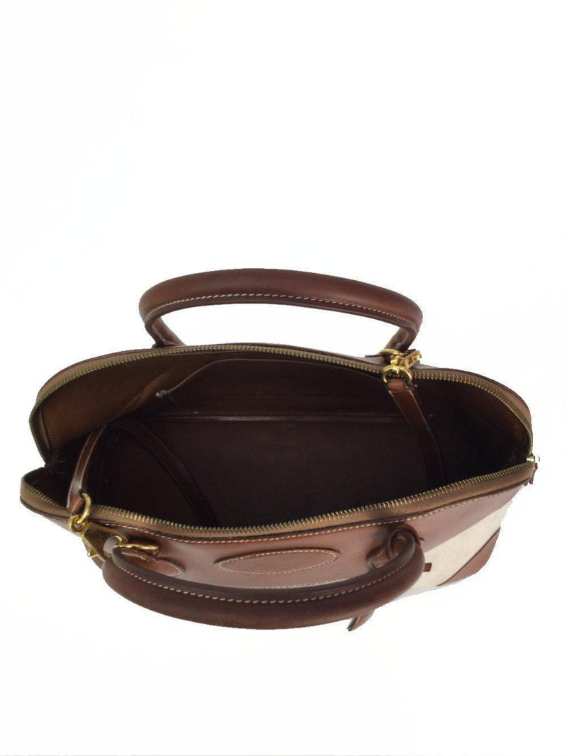 Bolide Bag 35 Brown Box Leather Natural Canvas Gold Hardware-designer resale