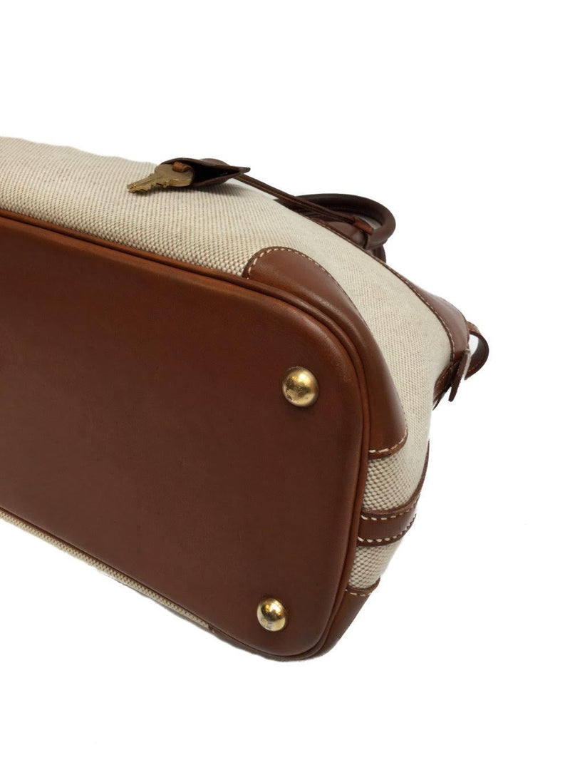 Bolide Bag 35 Brown Box Leather Natural Canvas Gold Hardware-designer resale