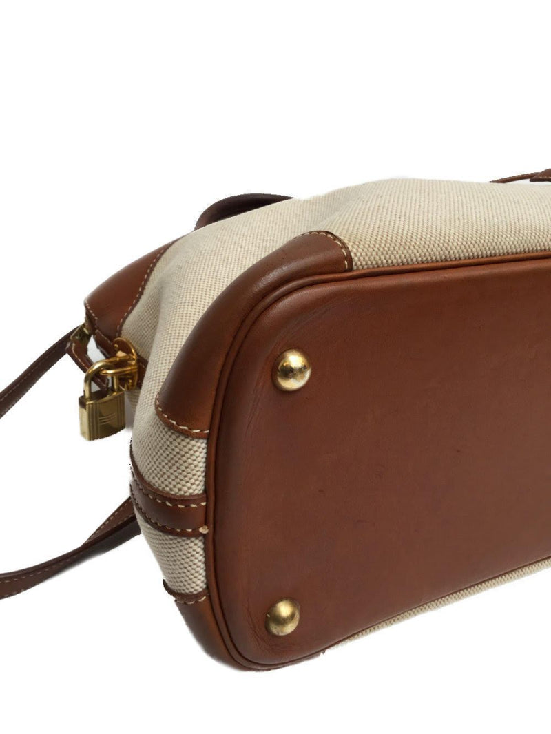 Bolide Bag 35 Brown Box Leather Natural Canvas Gold Hardware-designer resale