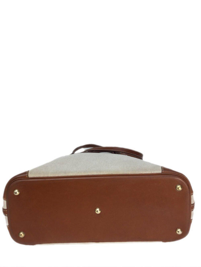 Bolide Bag 35 Brown Box Leather Natural Canvas Gold Hardware-designer resale