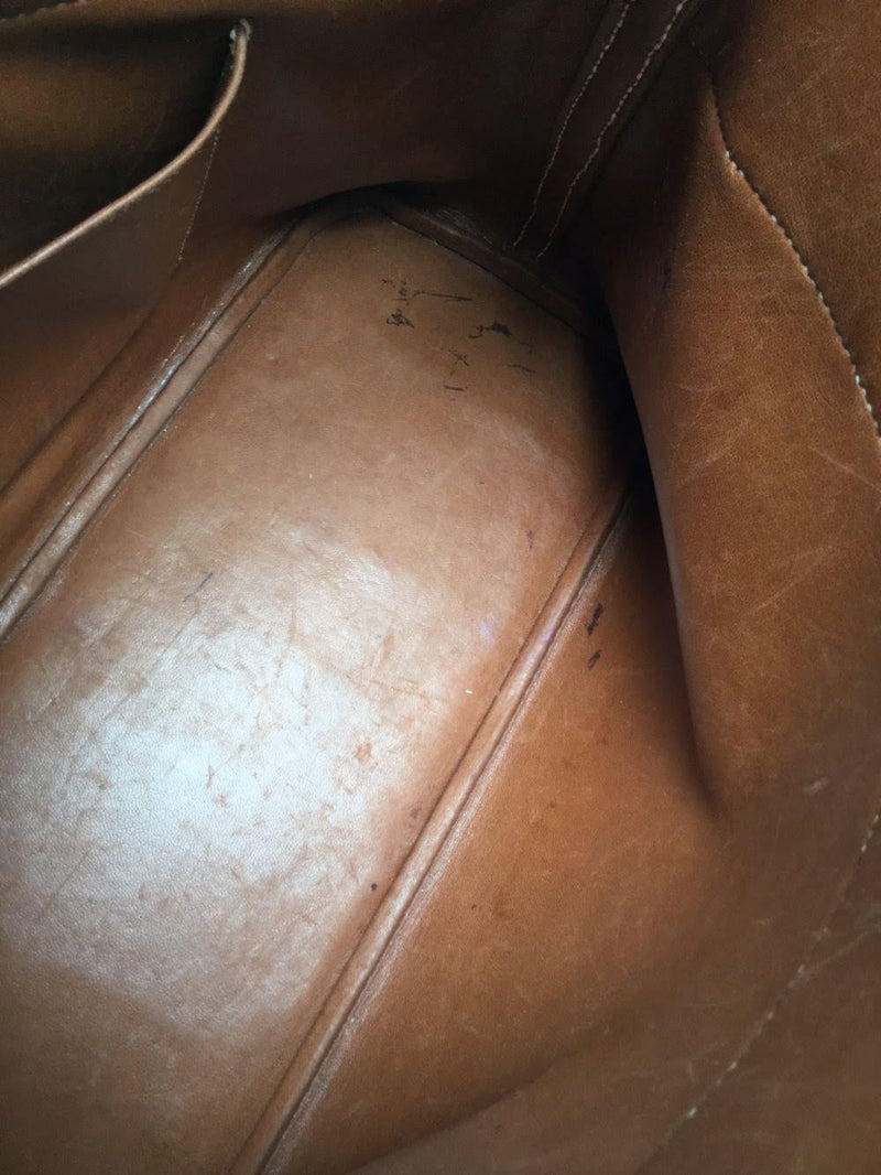 Bolide Bag 35 Brown Box Leather Natural Canvas Gold Hardware-designer resale