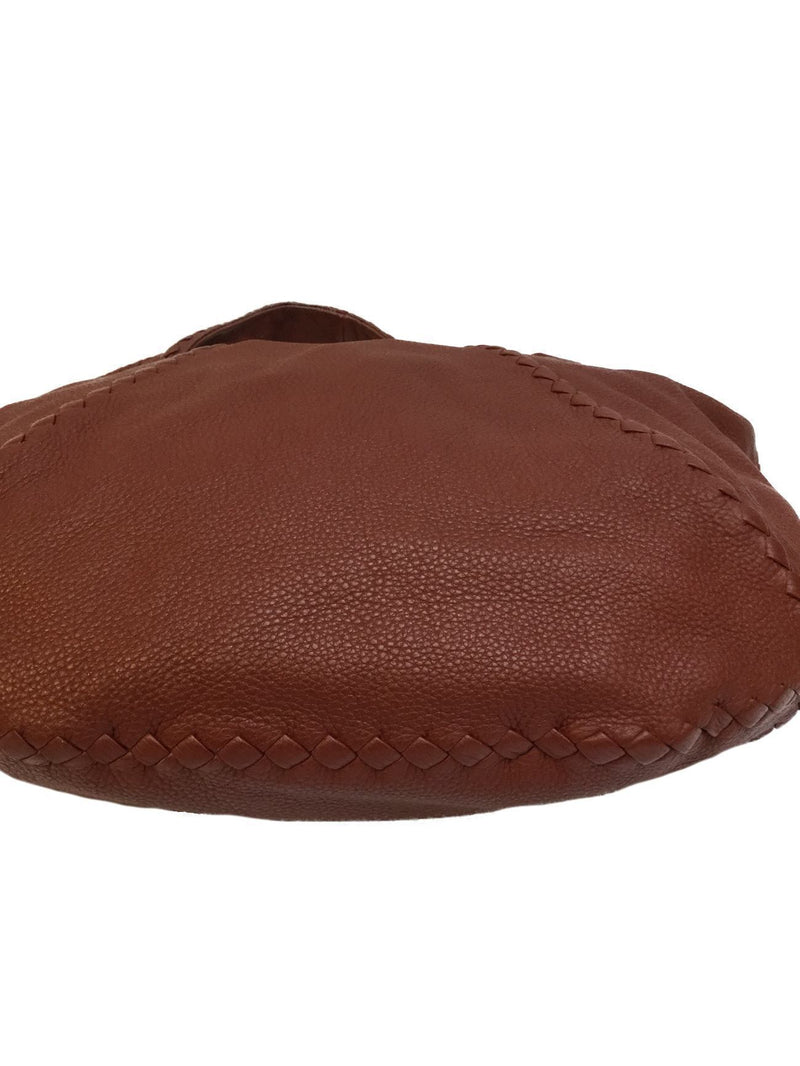 Bottega Veneta Cervo Deerskin Large Hobo Bag Brown-designer resale