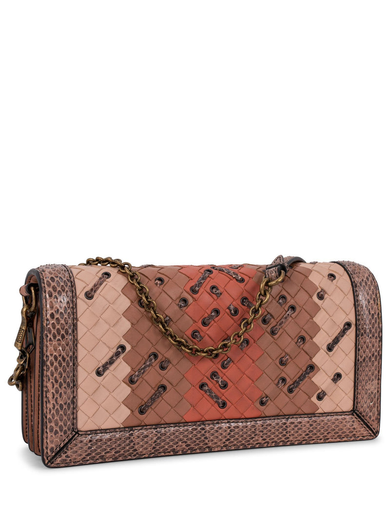 Bottega Veneta Intrecciato Club Stitch Knot Crossbody Bag Tan-designer resale