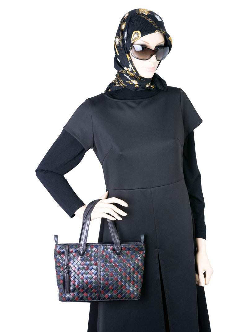 Bottega Veneta Nappa Intrecciato Tassel Messenger Bag Black-designer resale