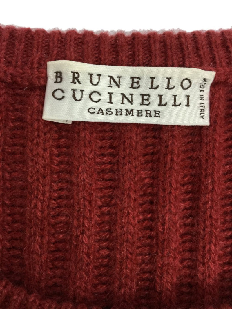 Brunello Cucinelli Cashmere Rib Short Sleeve Sweater-designer resale