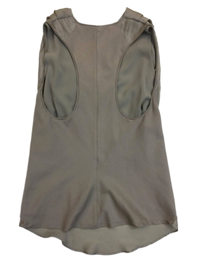Brunello Cucinelli Silk Cowl Neck Sleeveless Blouse-designer resale
