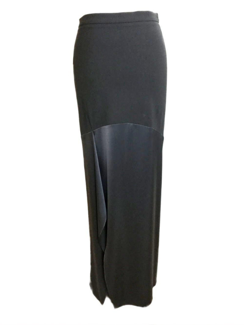 Brunello Cucinelli Wool Silk Paneled Maxi Skirt-designer resale
