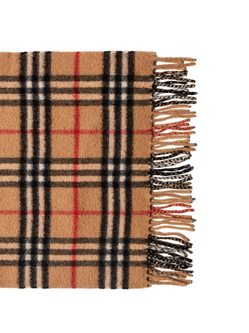 Burberry Brown Cashmere Jacquard Monogram Scarf In Dark Mocha