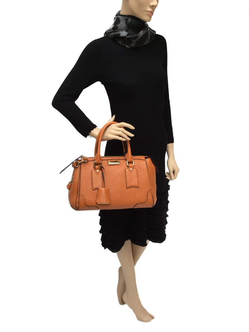Burberry Heritage Grain Small Gladstone Bag Orange