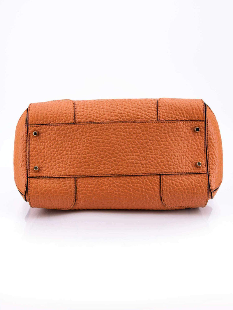 Burberry Heritage Grain Small Gladstone Bag Orange-designer resale